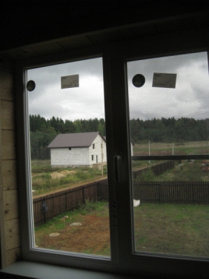 Вид из окна дома на участке 184
